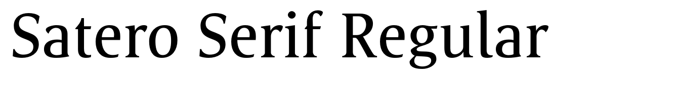 Satero Serif Regular
